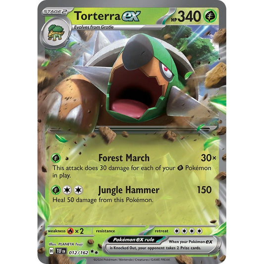 Torterra ex Double Rare 012/162 Pokemon Card Game Temporal Forces