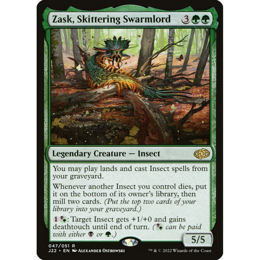 Zask, Skittering Swarmlord rare 47 Magic the Gathering Jumpstart 2022