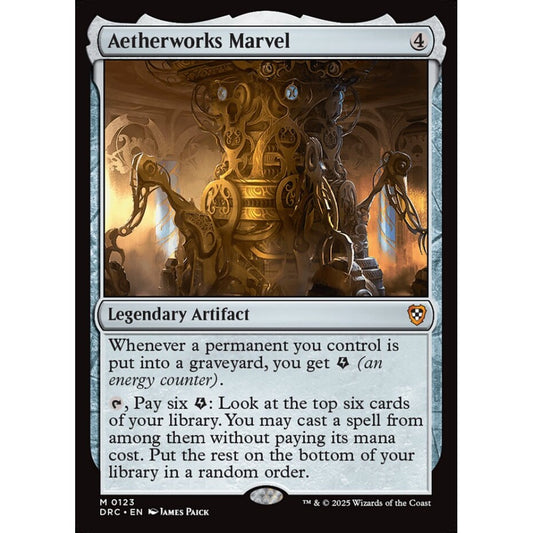 Aetherworks Marvel, 123, mythic, Magic: The Gathering, Aetherdrift Commander