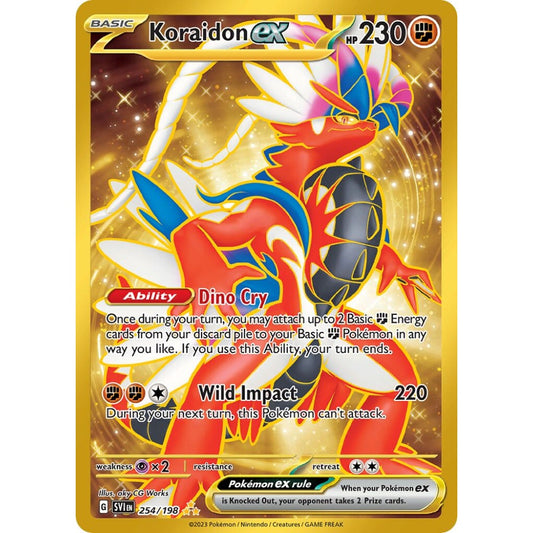 Koraidon ex Hyper Rare 254/198 Pokemon Card Game Scarlet & Violet