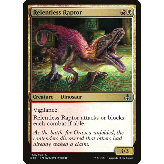 Relentless Raptor uncommon 169 Magic the Gathering Rivals of Ixalan