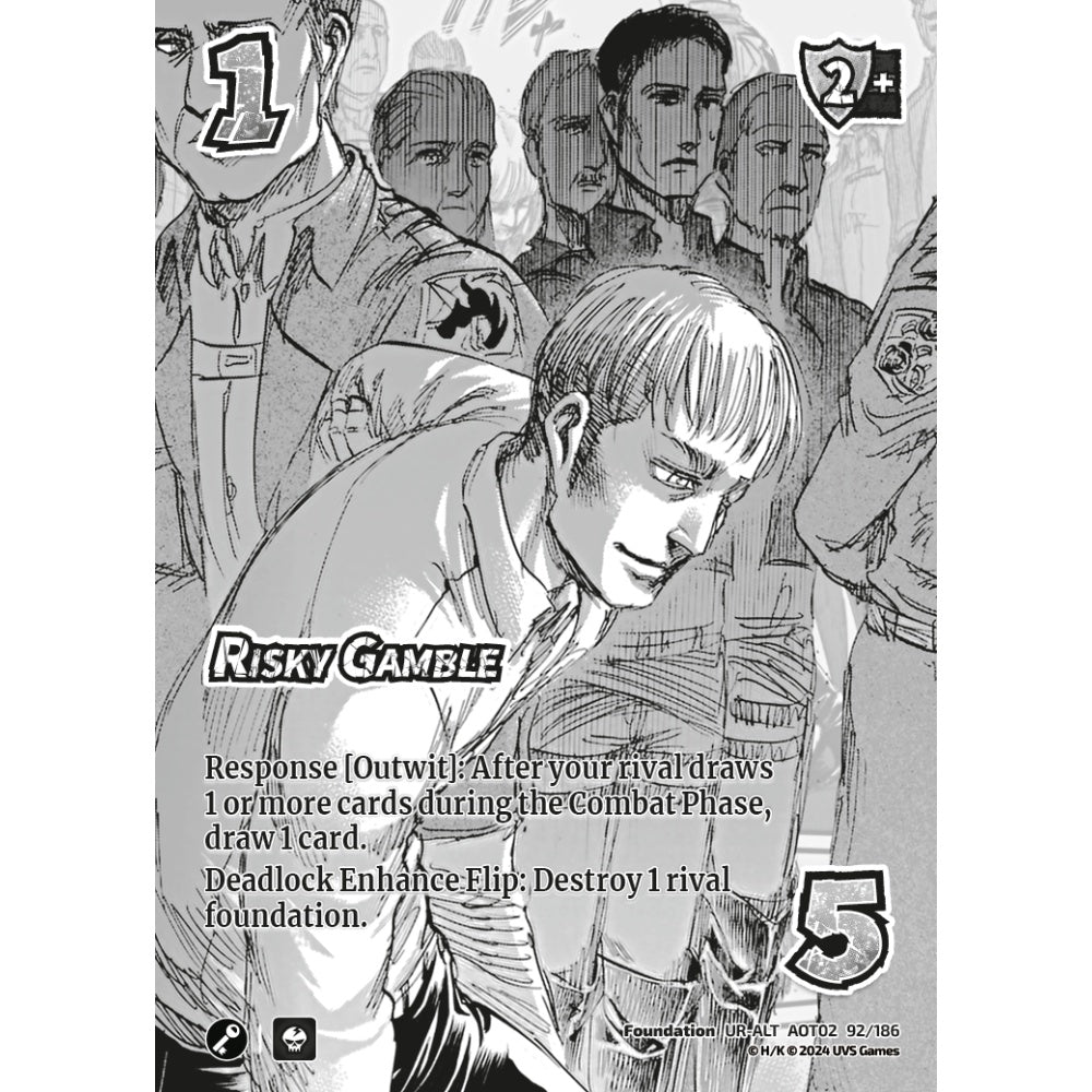 Risky Gamble, 92/186, UR-ALT, UniVersus, Attack on Titan: Origins of Power