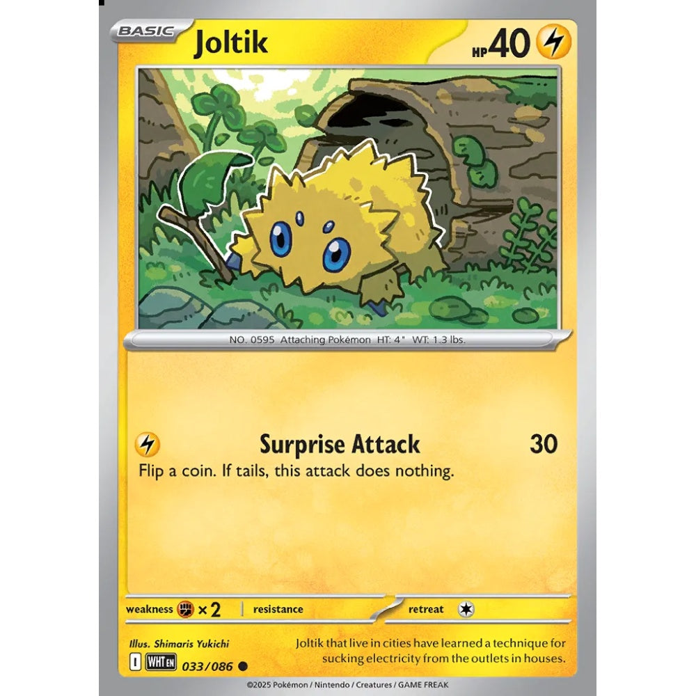 Joltik Common 033/086 Pokemon Card Game White Flare
