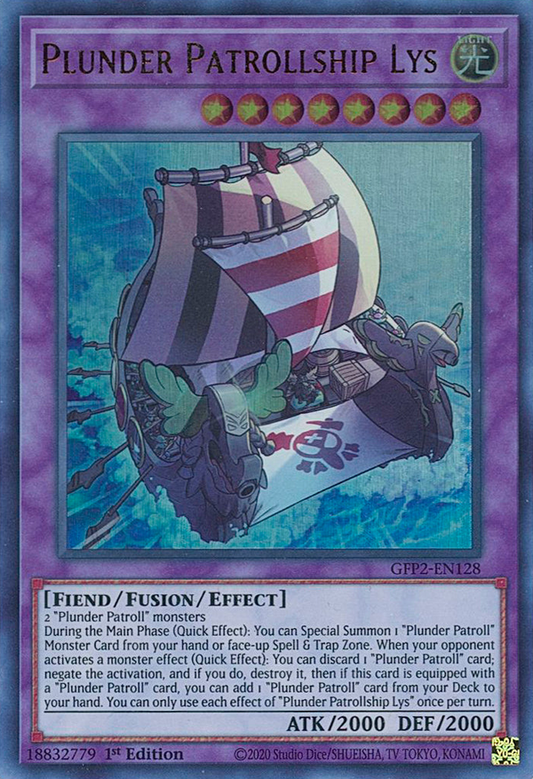 Plunder Patrollship Lys GFP2-EN128 Ultra Ultra Rare Yu-Gi-Oh Ghosts From the Past: The 2nd Haunting in Art