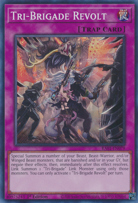 Tri-Brigade Revolt RA01-EN079 Ultra Ultra Rare Yu-Gi-Oh 25th Anniversary Rarity Collection in Art