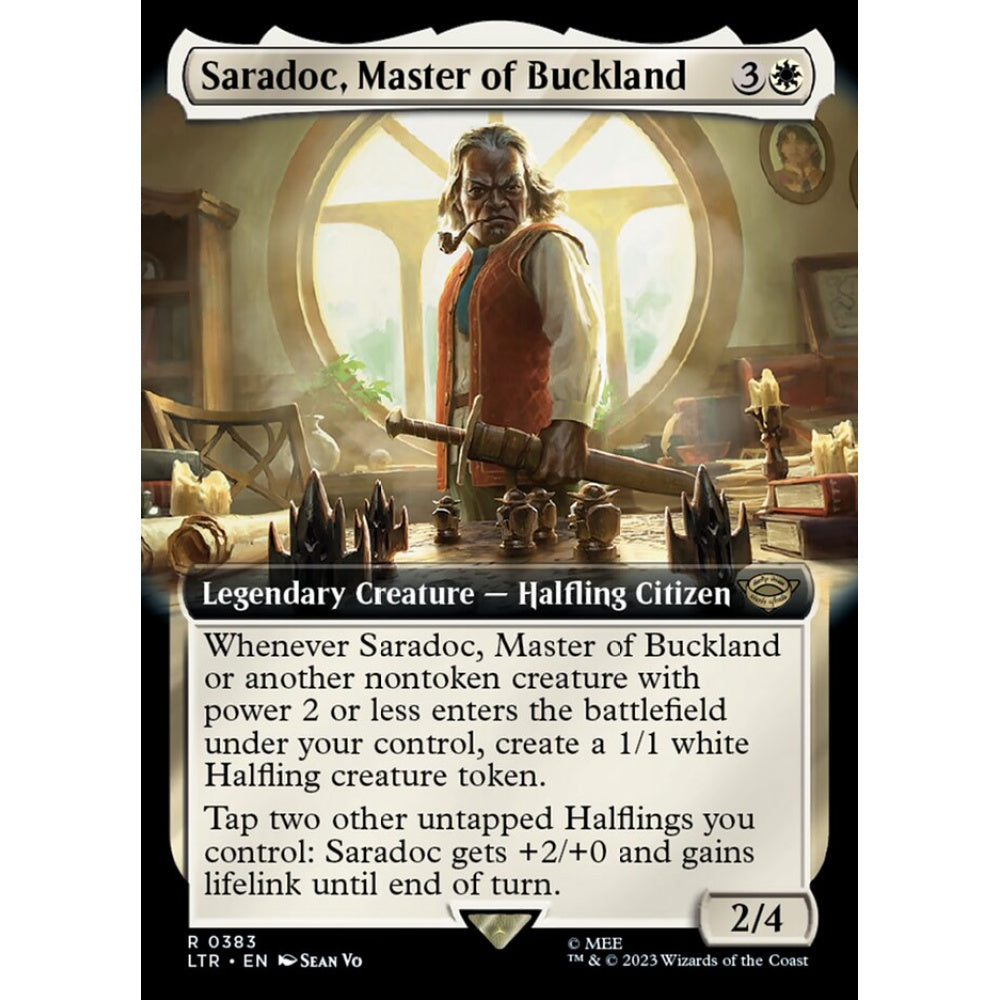 Saradoc, Master of Buckland, rare, 383, Magic the Gathering, The Lord of the Rings: Tales of Middle-earth