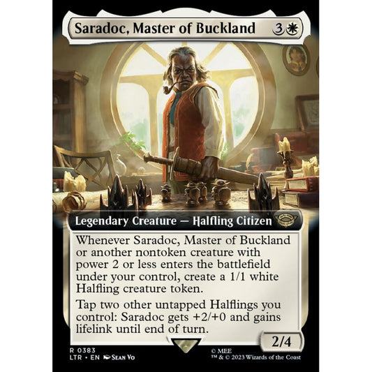 Saradoc, Master of Buckland, rare, 383, Magic the Gathering, The Lord of the Rings: Tales of Middle-earth