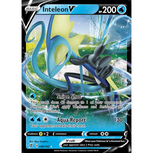 Inteleon V Double Rare 049/192 Pokemon Card Game Rebel Clash