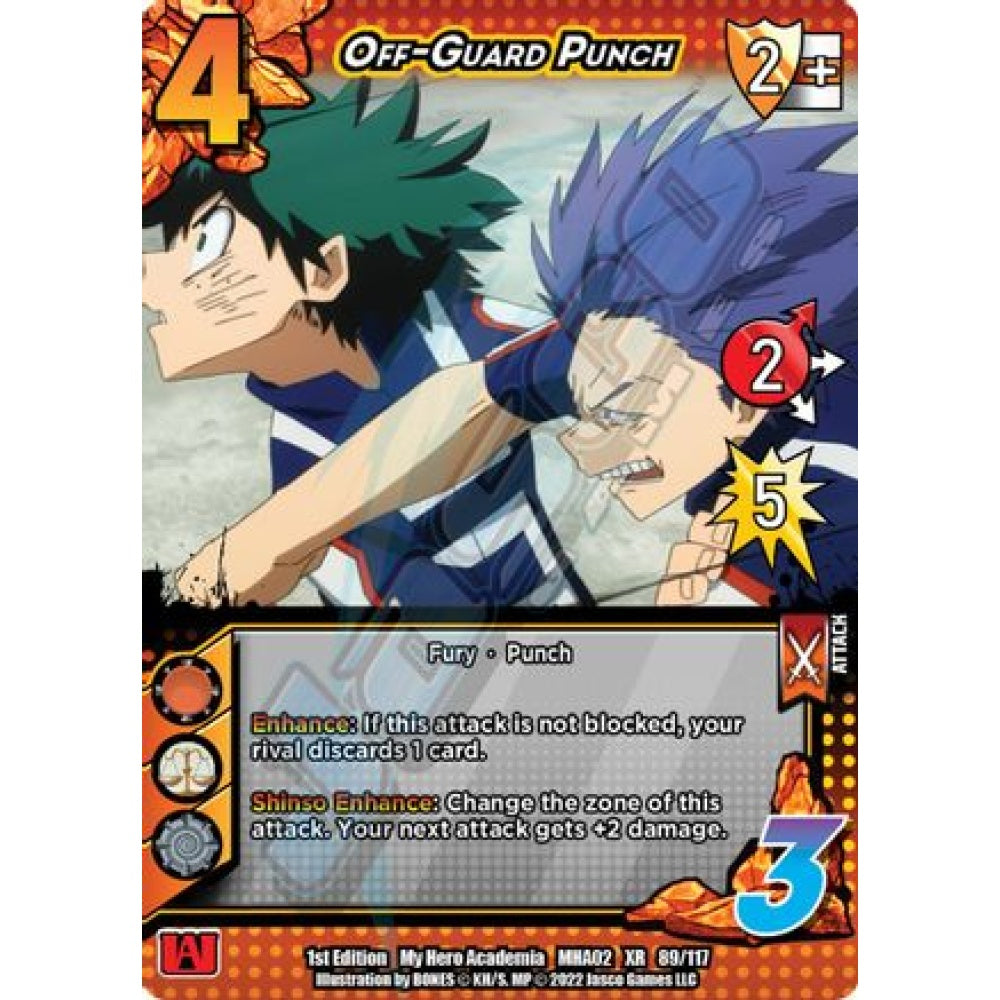 Off-Guard Punch, 89/117, XR, UniVersus, MHA02 Crimson Rampage