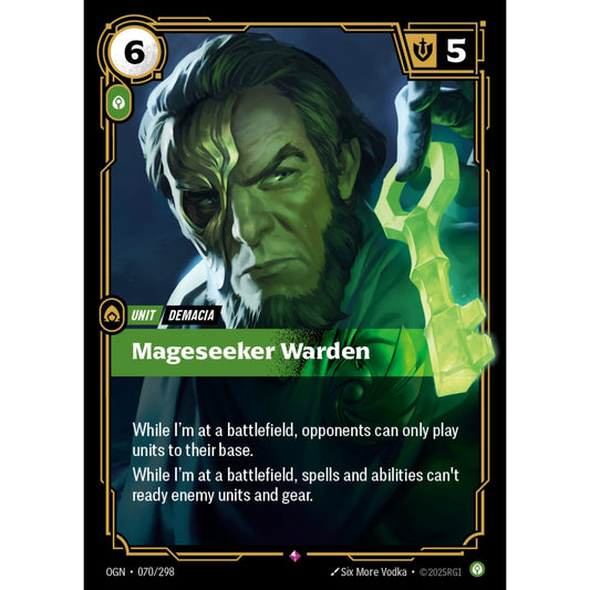 Mageseeker Warden OGN-070/298 Riftbound Card Game Origins Rare