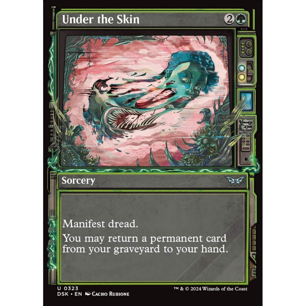 Under the Skin, 323, uncommon, Magic: The Gathering, Duskmourn: House of Horror