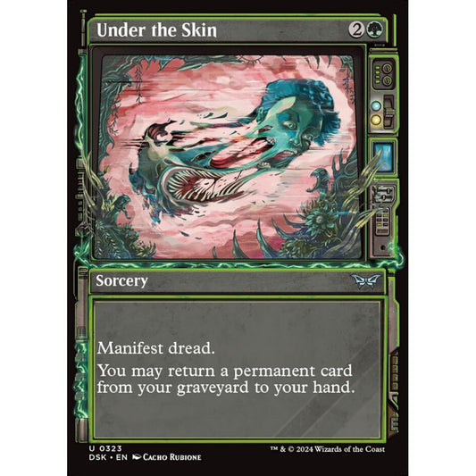 Under the Skin, 323, uncommon, Magic: The Gathering, Duskmourn: House of Horror