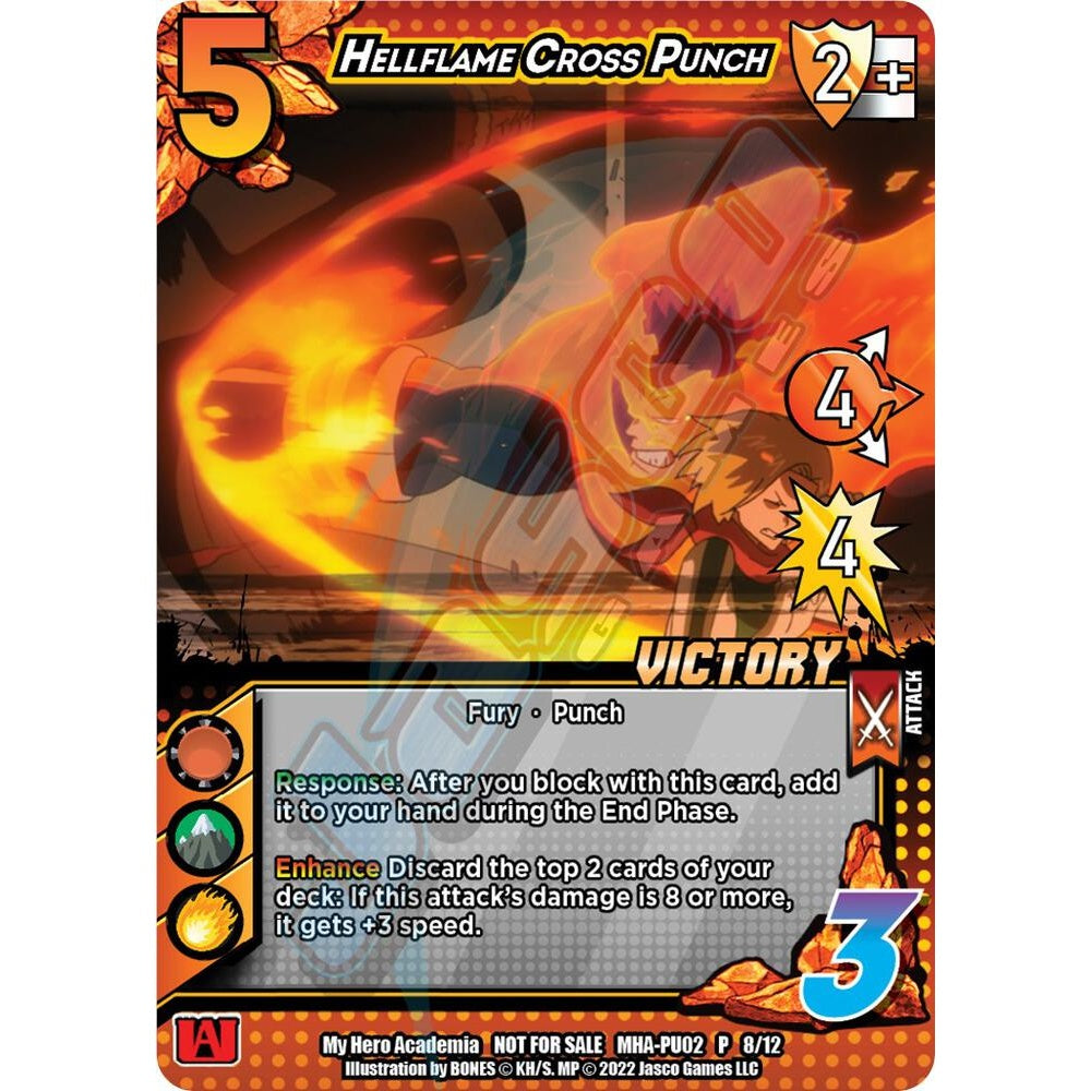 Hellflame Cross Punch, 8/12, MHA-PU02, Universus, MHA Promos, nan