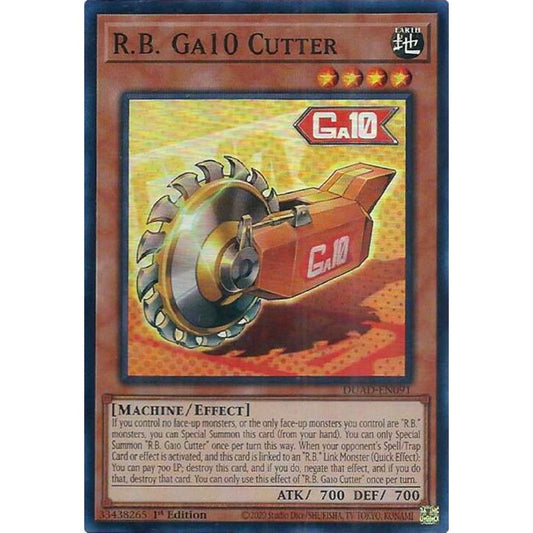 R.B. Ga10 Cutter DUAD-EN091 Super Yu-Gi-Oh Duelist's Advance