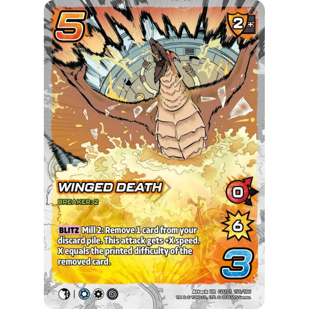 Winged Death GDZ01 156/186 GDZ01 Universus Godzilla: Reign of Kaiju Attack UR
