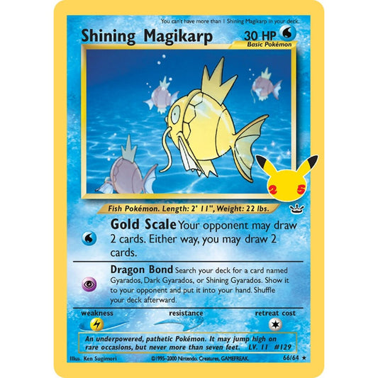 Shining Magikarp Fixed 66/64 Pokemon Card Game Celebrations