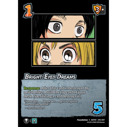 Bright-Eyed Dreams, 219/297, C, UniVersus, Attack on Titan: Battle for Humanity