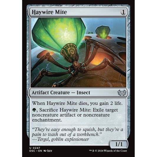 Haywire Mite, 247, uncommon, Magic: The Gathering, Duskmourn: House of Horror