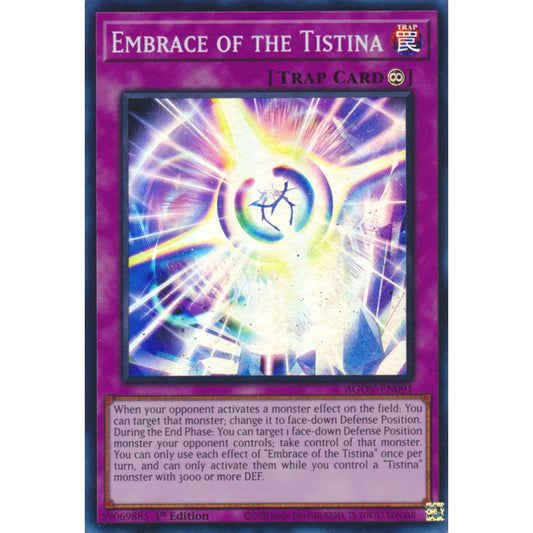 Embrace of the Tistina AGOV-EN091 Super Super Rare Yu-Gi-Oh Age of Overlord in Art