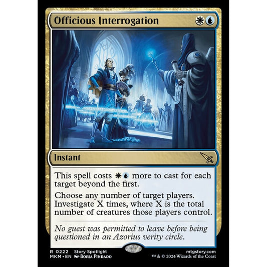 Officious Interrogation rare 222 Magic the Gathering Murders at Karlov Manor