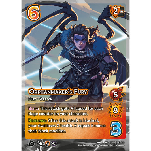 Orphanmaker’s Fury, 200/211, CR02, Universus, Critical Role: Heroes Of Exandria, Attack, UR