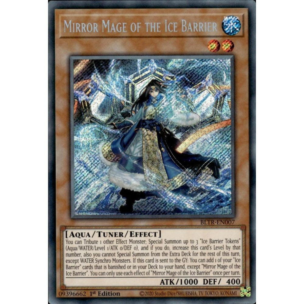 Mirror Mage of the Ice Barrier BLTR-EN007 Secret Yu-Gi-Oh Battles of Legend: Terminal Revenge
