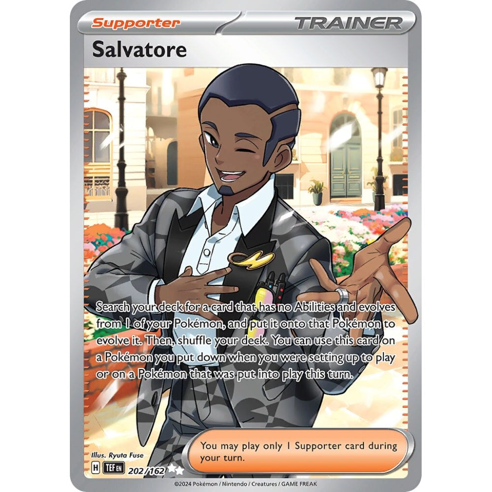 Salvatore Ultra Rare 202/162 Pokemon Card Game Temporal Forces