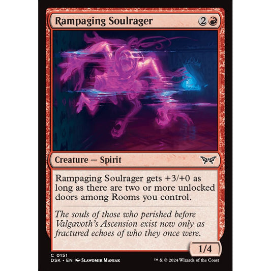 Rampaging Soulrager, 151, common, Magic: The Gathering, Duskmourn: House of Horror