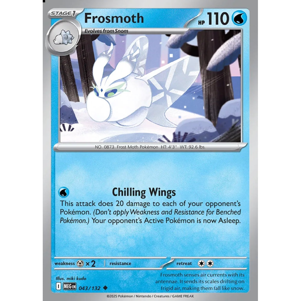 Frosmoth Uncommon 043/132 Pokemon Card Game Mega Evolution