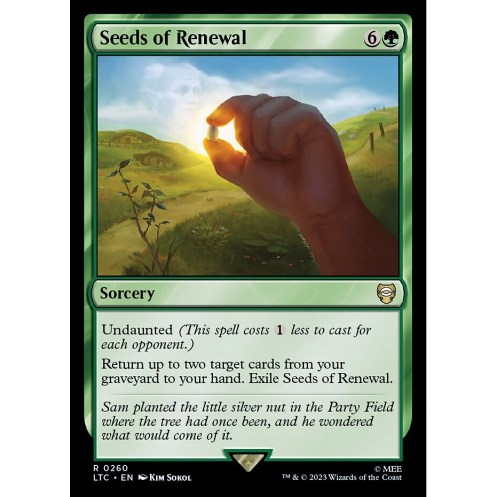 Seeds of Renewal, rare, 260, Magic the Gathering, Tales of Middle-earth Commander