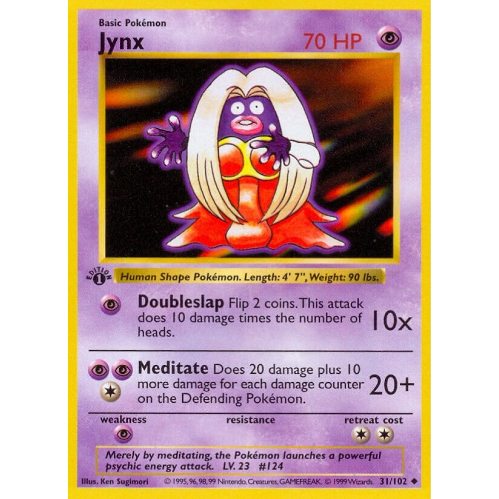 Jynx Uncommon 31/102 Pokemon Card Game Base Set