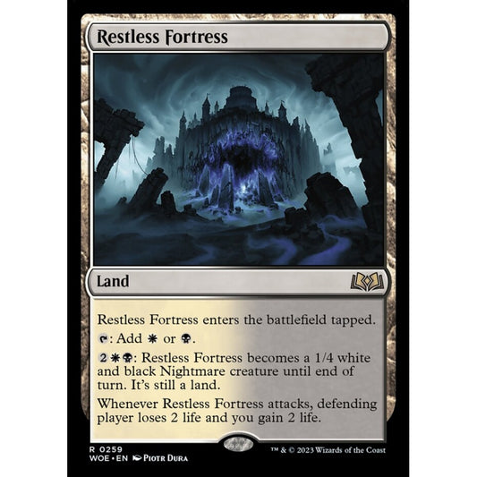 Restless Fortress, rare, 259, Magic the Gathering, Wilds of Eldraine