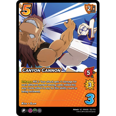 Canyon Cannon, 122/153, UC, UniVersus, MHA06 Jet Burn