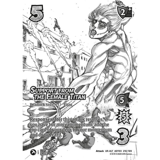 Support from the Female Titan 210/189 AOT03 Universus Attack on Titan: Apocalypse Attack UR-ALT