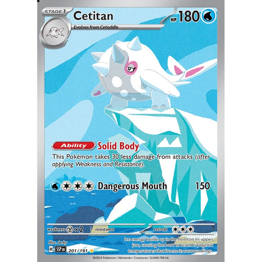 Cetitan Illustration Rare 201/191 Pokemon Card Game Surging Sparks