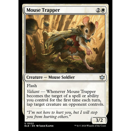 Mouse Trapper, 22, uncommon, Magic: The Gathering, Bloomburrow