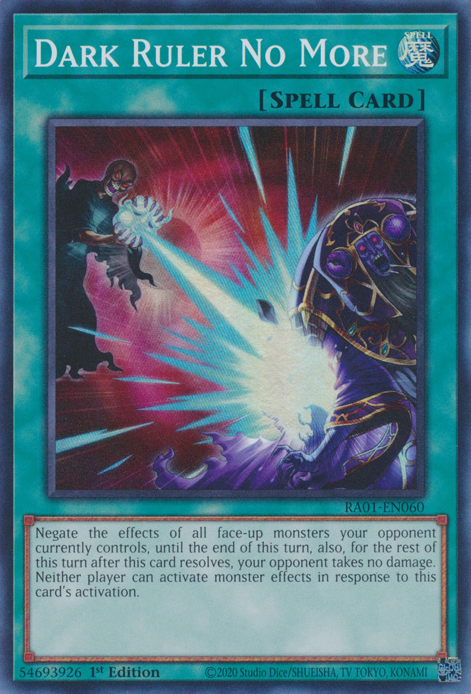 Dark Ruler No More RA01-EN060 Ultra Ultra Rare Yu-Gi-Oh 25th Anniversary Rarity Collection in Art