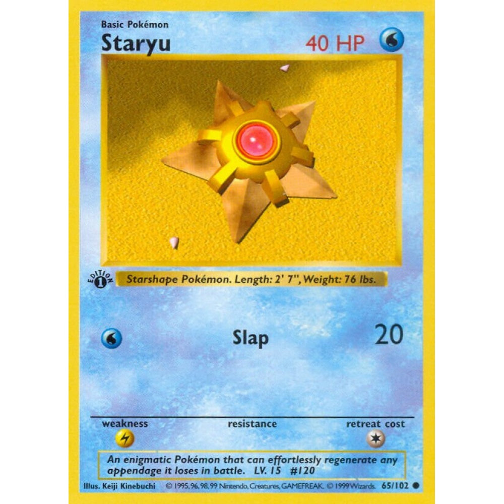 Staryu Common 65/102 Pokemon Card Game Base Set