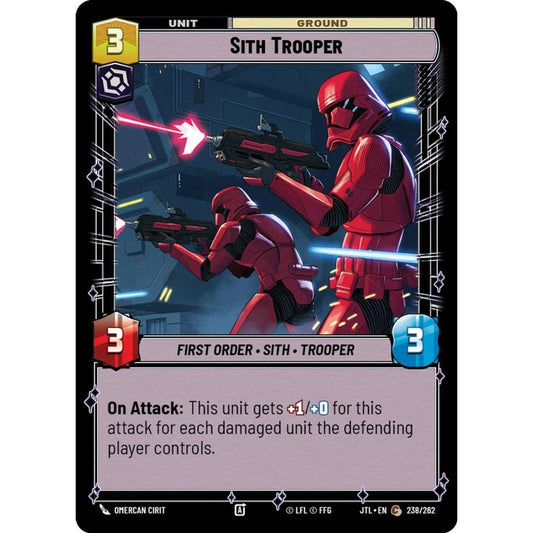 Sith Trooper, C, JTL 238), Star Wars Unlimited