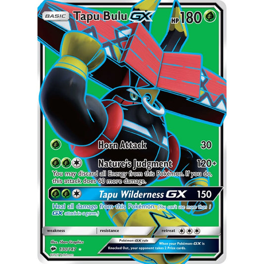 Tapu Bulu-GX Rare Ultra 130/147 Pokemon Card Game Burning Shadows French
