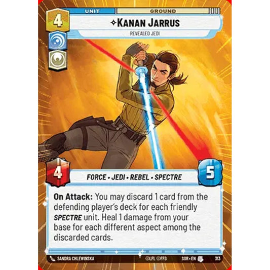Kanan Jarrus, 313, U, Star Wars Unlimited, Sparks Of Rebellion