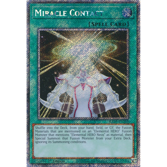 Miracle Contact RA03-EN253 QCR Quarter Century Secret Rare Yu-Gi-Oh Quarter Century Bonanza in Art