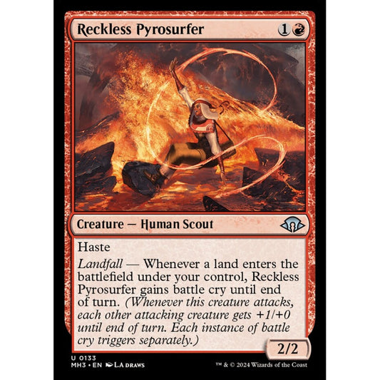 Reckless Pyrosurfer, 133, uncommon, Magic: The Gathering, Modern Horizons 3