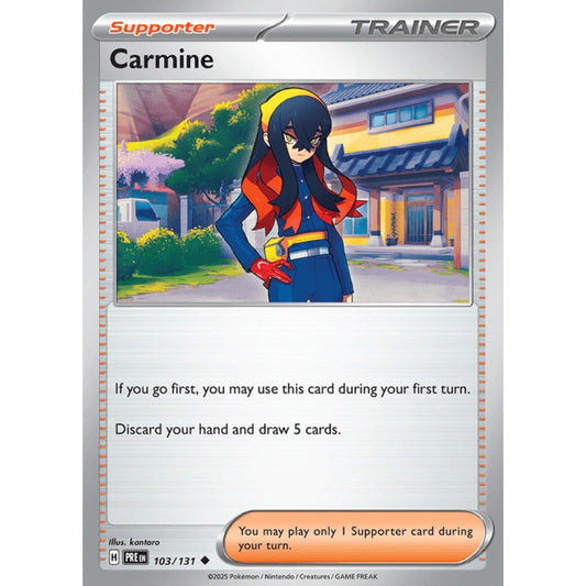 Carmine Uncommon 103/131 Pokemon Card Game Prismatic Evolutions