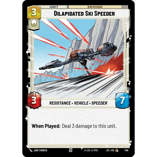 Dilapidated Ski Speeder, C, JTL 746) Foil, Star Wars Unlimited