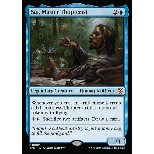 Sai, Master Thopterist, 82, rare, Magic: The Gathering, Aetherdrift Commander