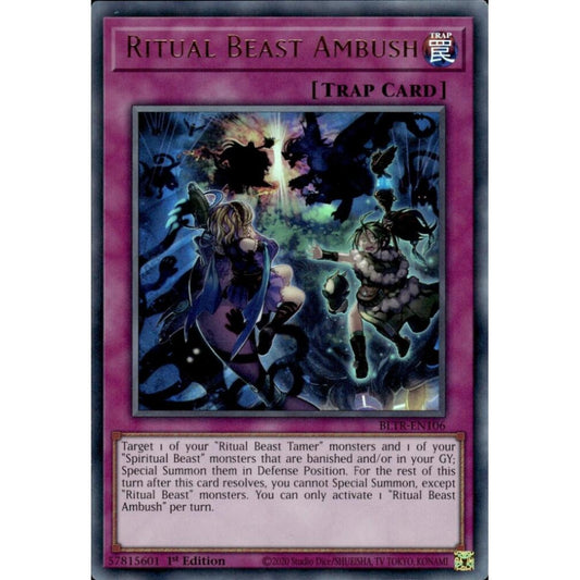 Ritual Beast Ambush BLTR-EN106 Ultra Yu-Gi-Oh Battles of Legend: Terminal Revenge