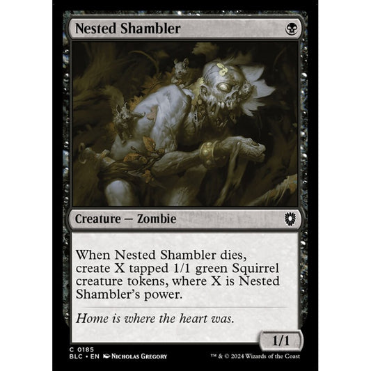Nested Shambler, 185, common, Magic: The Gathering, Bloomburrow