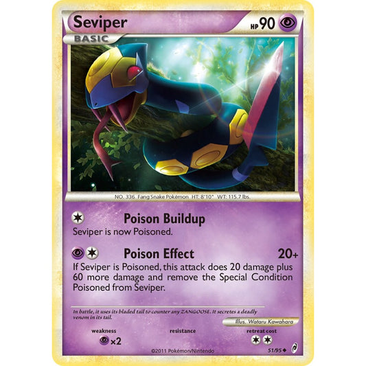 Seviper Uncommon 51/95 Pokemon Card Game Call of Legends