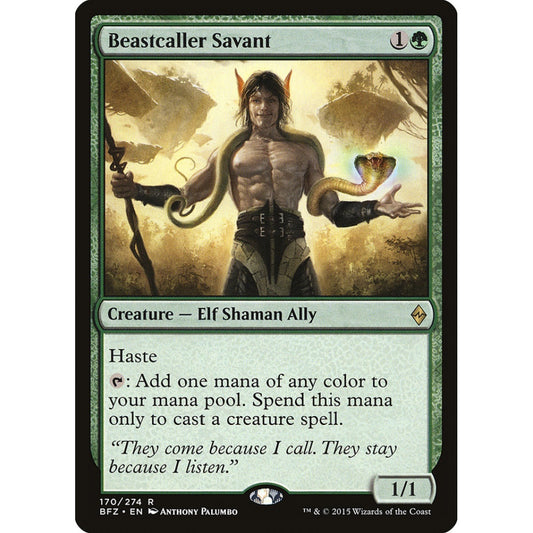Beastcaller Savant rare 170 Magic the Gathering Battle for Zendikar